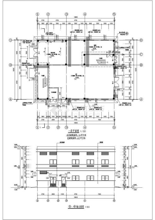 某办公区二层配电房建筑设计施工图