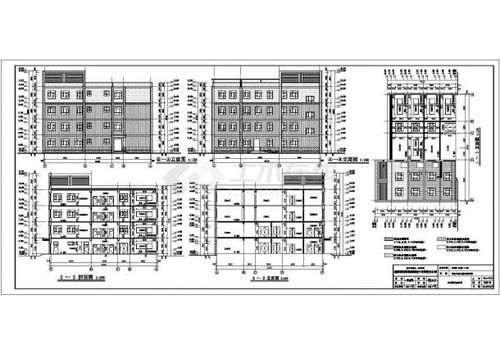 阿图什市某小学四层综合教学楼建筑设计施工图